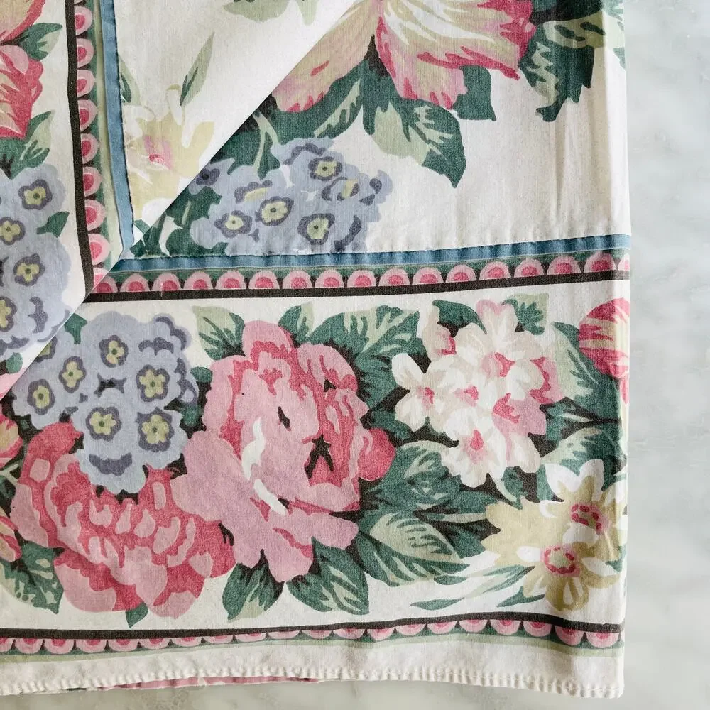 Wamsutta Twin Vintage Flat Sheet Floral Rose Print